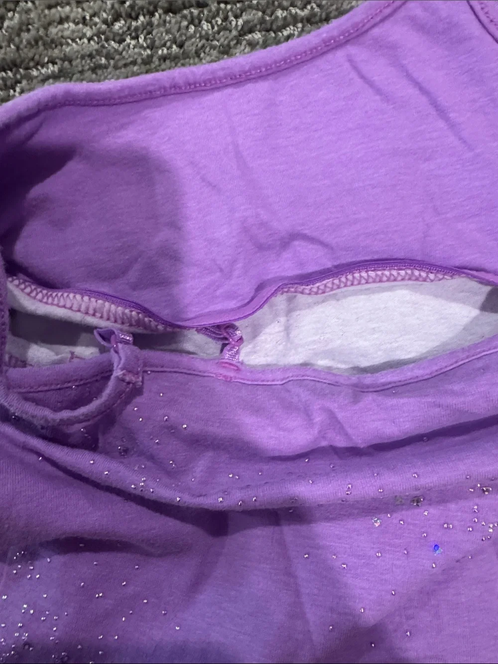 Lavender Sparkle Cami Tank Top size 10 !
